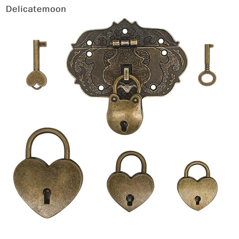 Delicatemoon Antique Style Heart Shape Padlock Vintage Lock Romantic ...