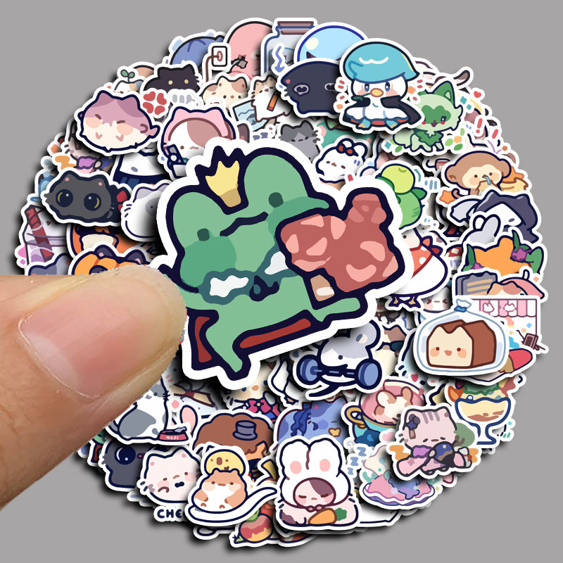 Diy 100pcs Cute Cartoon Stickers Computer Laptop Washi Scrapbooking ...