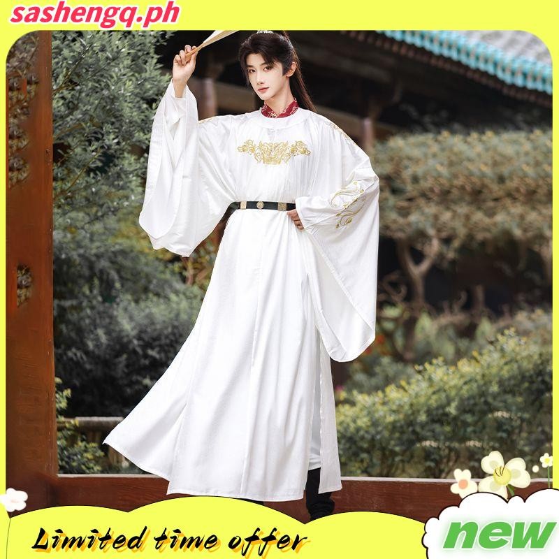 Original Ming Made Hanfu Chinese Wedding Dress Round Neck Robe Men ...