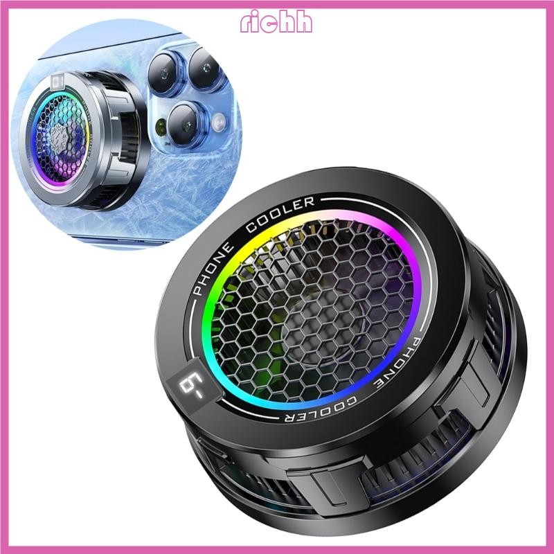Richh Phone Cooling Fan with Light Temperature Display for Game Live