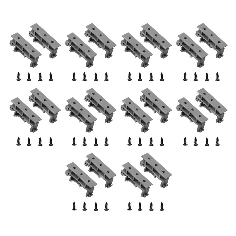 Rele 12v BuxiuGK 10 Ensembles(20Pièces) 35mm DIN C45 Adaptateurs De Rail De Montage Support Pour Le Montage Sur Rail DIN C45,Vert Morsettiera Distribuzione
