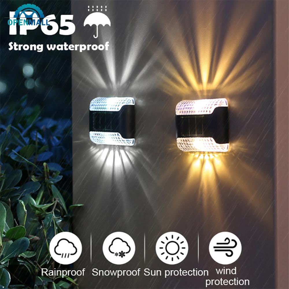 OPENMALL 1Pc Waterproof LED Solar Lamp Outdoor Wall Garden Ambient ...