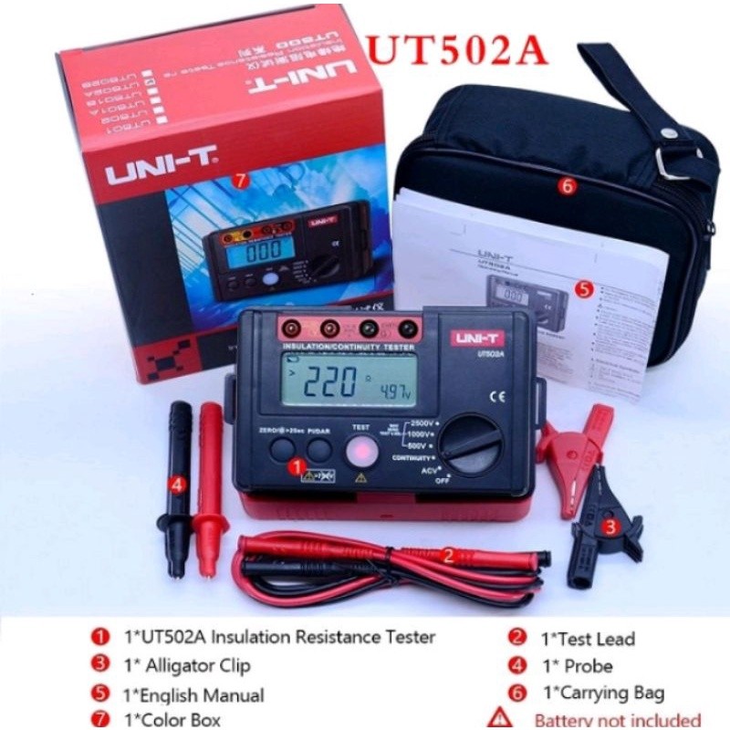 Insulation resistance tester (UNI-T UT502A) | Shopee Philippines