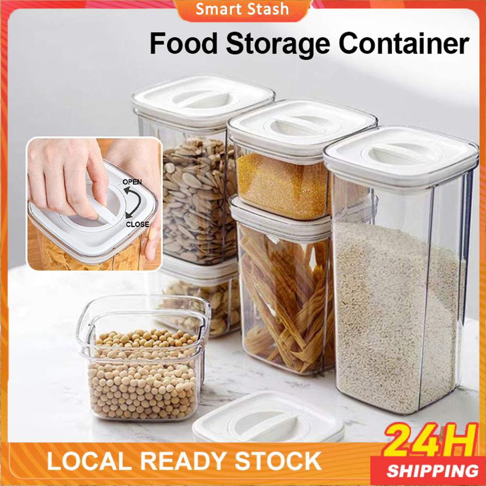 Food Storage Container Transparent Sealed Cans Air Tight Milk Powder ...