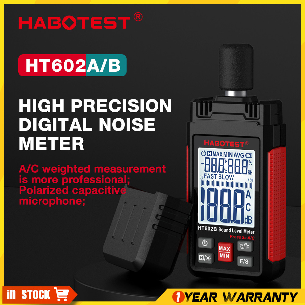 HABOTEST HT602 Decibel Meter Sound Level Portable High Precision ...