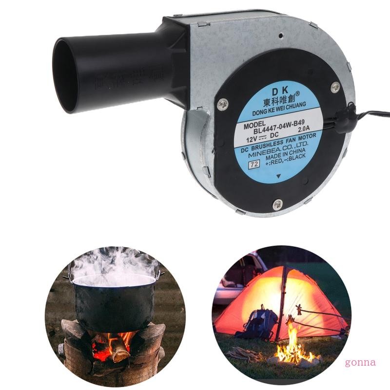 gonna Portable BBQ Fan for DC 12V Air Turbo Blower for Barbecue Picnic
