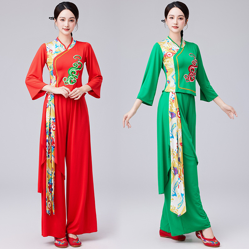 2024 Yangko Costume Female Spring Chinese Style Dragon Pattern Suit ...