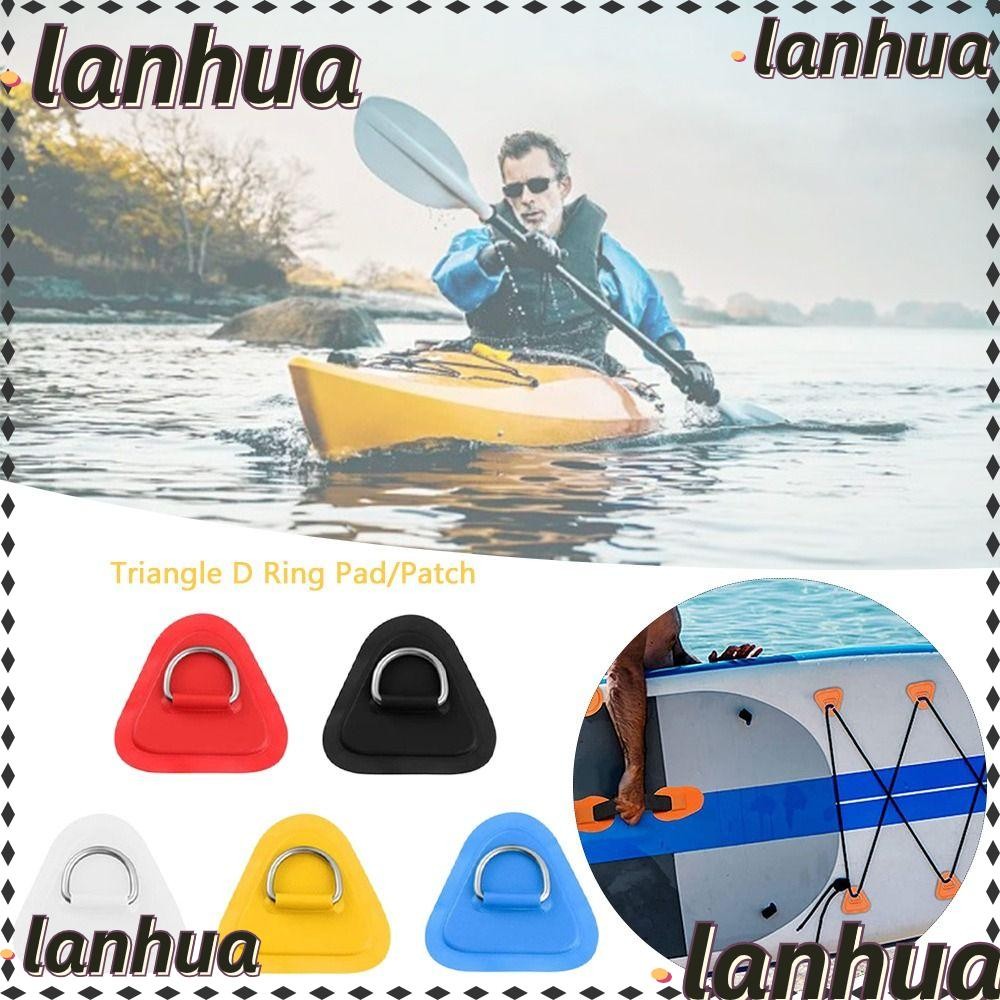 LANHUA Triangle D Ring Pad/Patch, PVC Pad Canoe Inflatable Boat Patch
