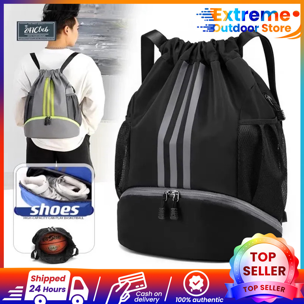 Large Basketball Bag Waterproof Draw String Unisex Bag School Gym ...