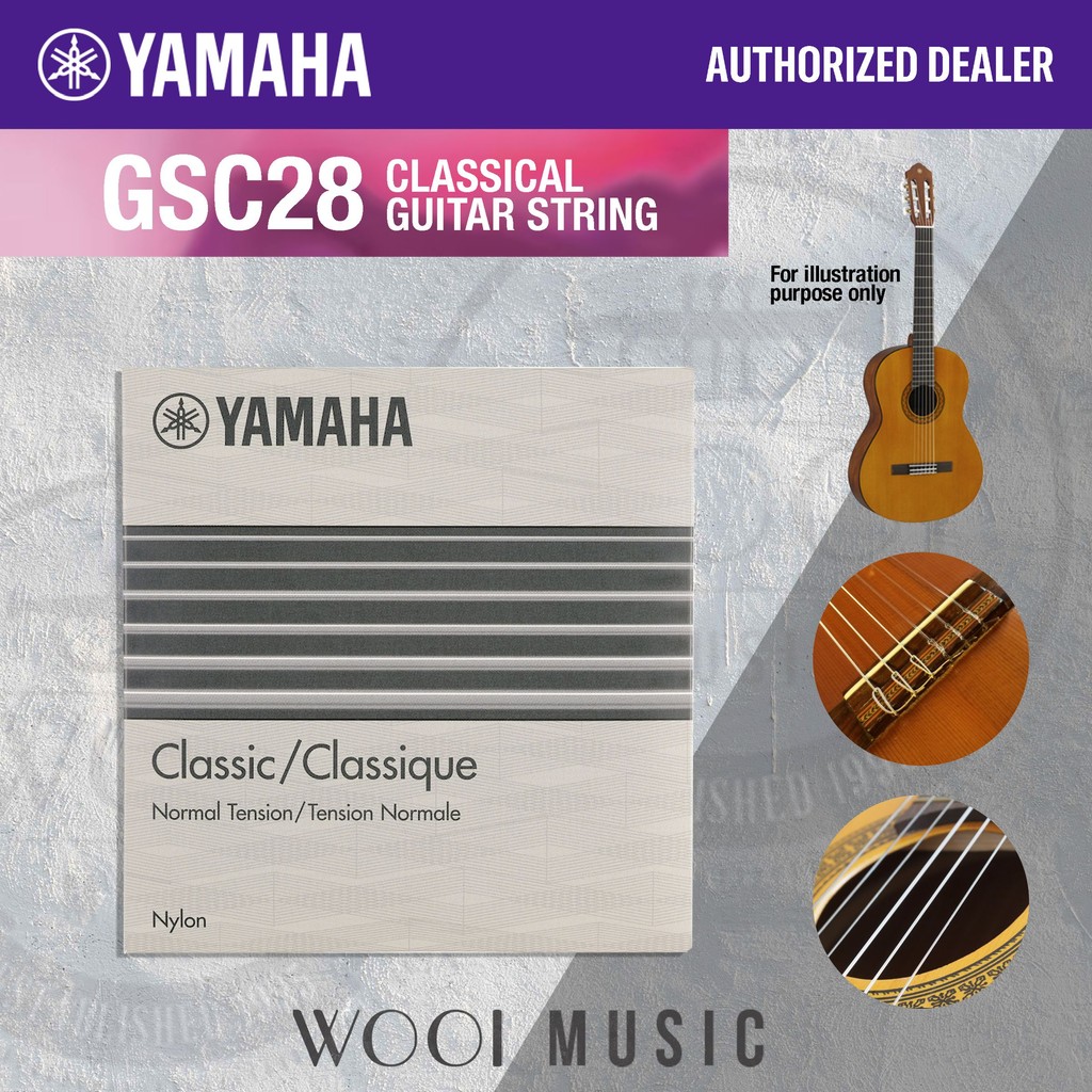 Yamaha GSC28 Nylon Classical Guitar Strings Normal Tension | Shopee ...