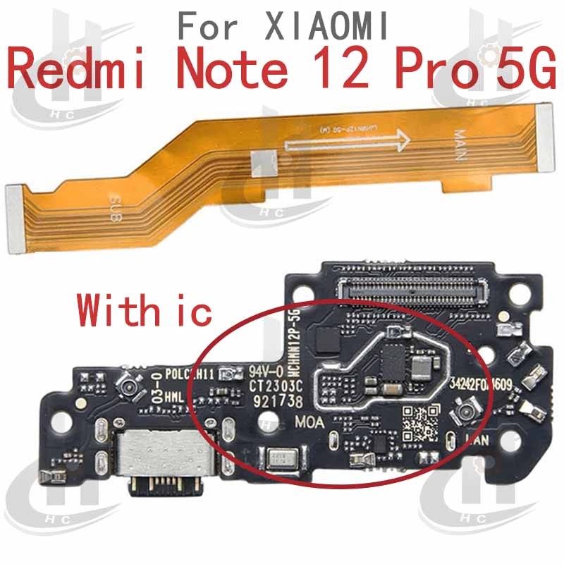 For Xiaomi Redmi Note 12 Pro 5G Charger USB Connector Dock Charging ...