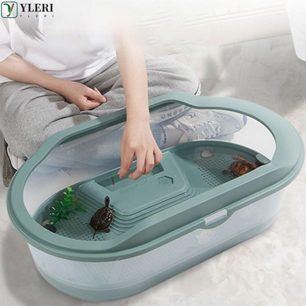 YLERI Turtle Tank Multifunction 1PC Small Pet Accessories with Basking ...