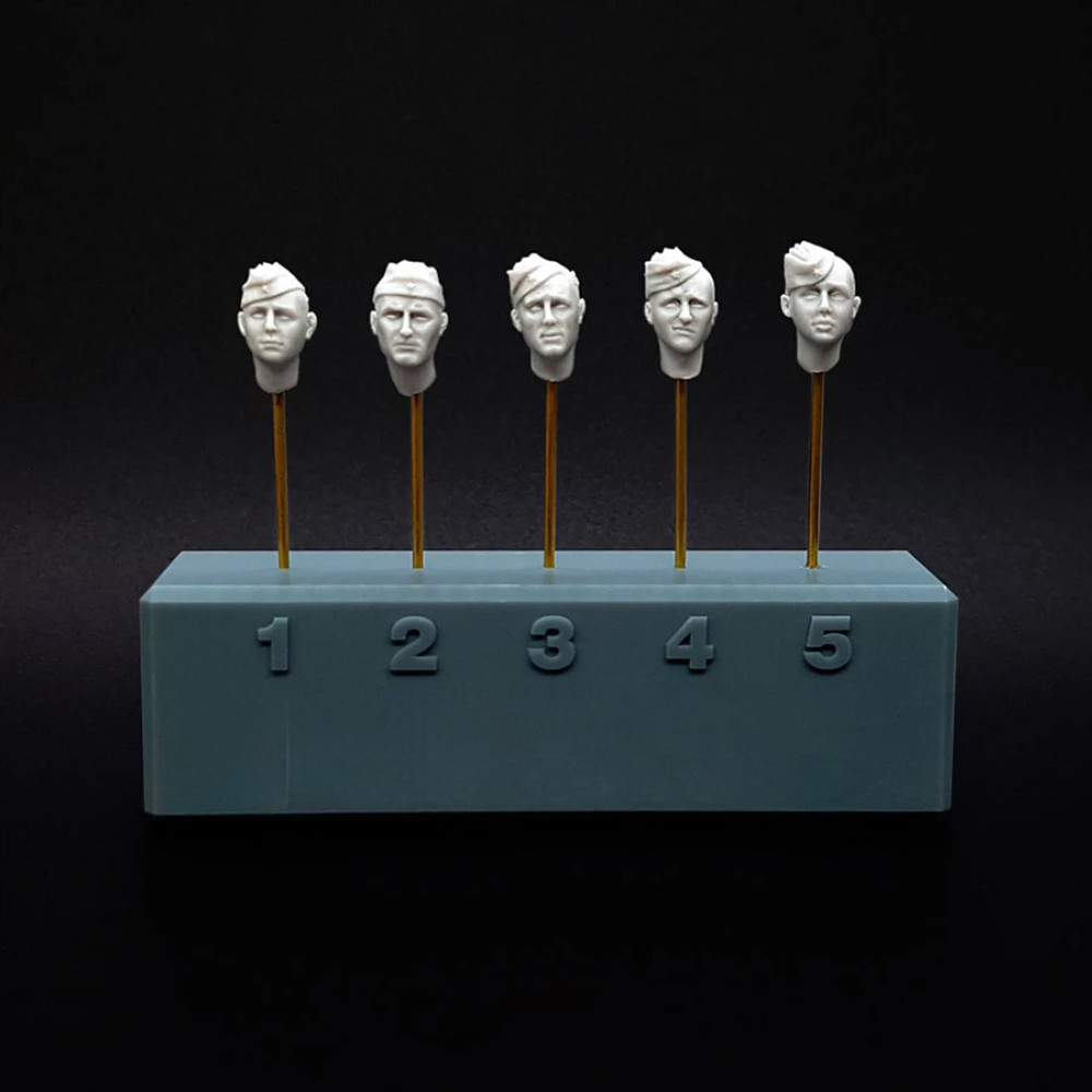 1/35 WWII Soviet Pilotka Side Cap Heads (5pcs), Resin Model figure ...