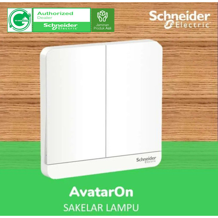 SCHNEIDER AVATAR ON SWITCH 2 GANG 2 WAY WHITE E8332L2LED_WE_G3 | Shopee ...