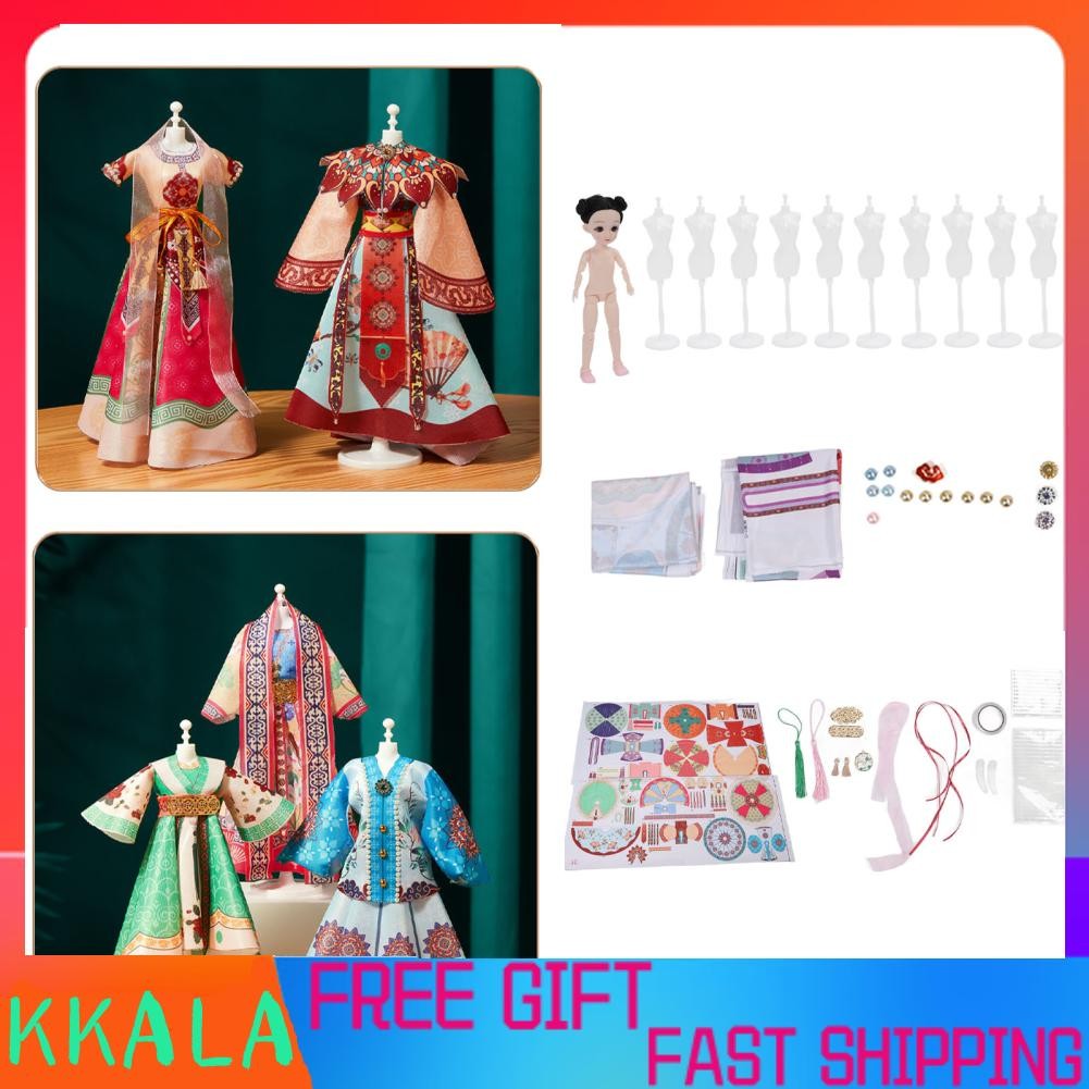 Kkala DIY Hanfu Clothes Arts Crafts Kits Chinese Designer Kit 10 ...