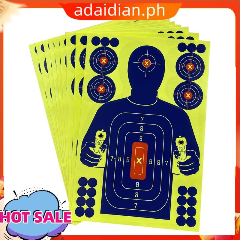 [in ]10Pcs 12X18 Inch Human Body Shape Targets Reactive Splatter Glow ...