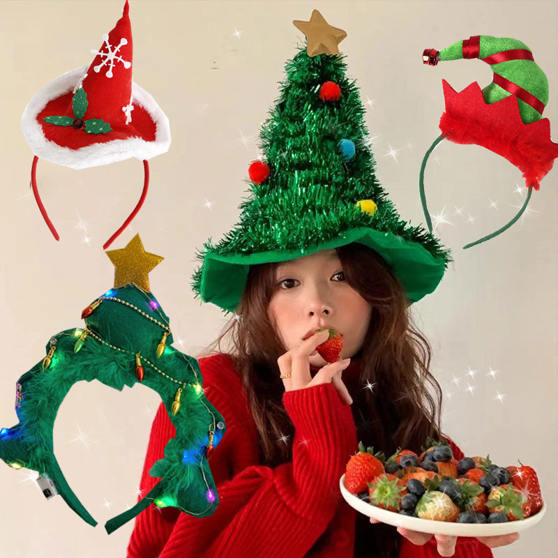 Magpie]Christmas tree hat headband suitable for Christmas party decoration  adult hair accessories | Shopee Philippines