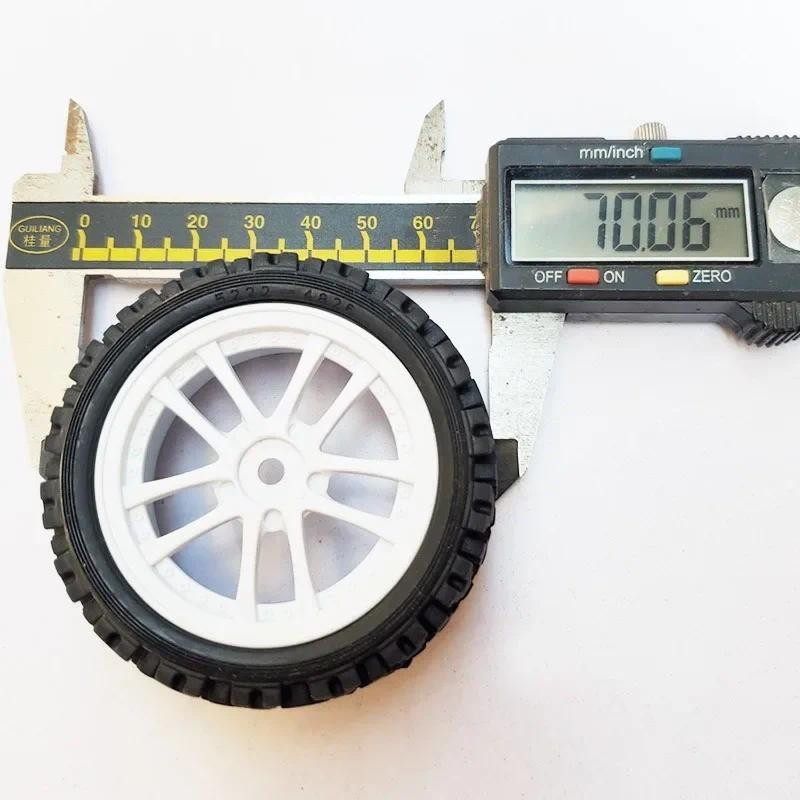 4Pcs 70Mm 1/10 RC Off-Road Buggy Car Rubber Tires Wheel Tyres Front For ...