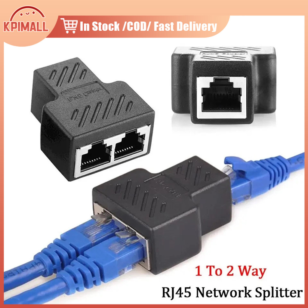 Rj45 Coupler Dual LAN Ethernet Socket Extender Plug Cable for Cat5 Cat6 ...
