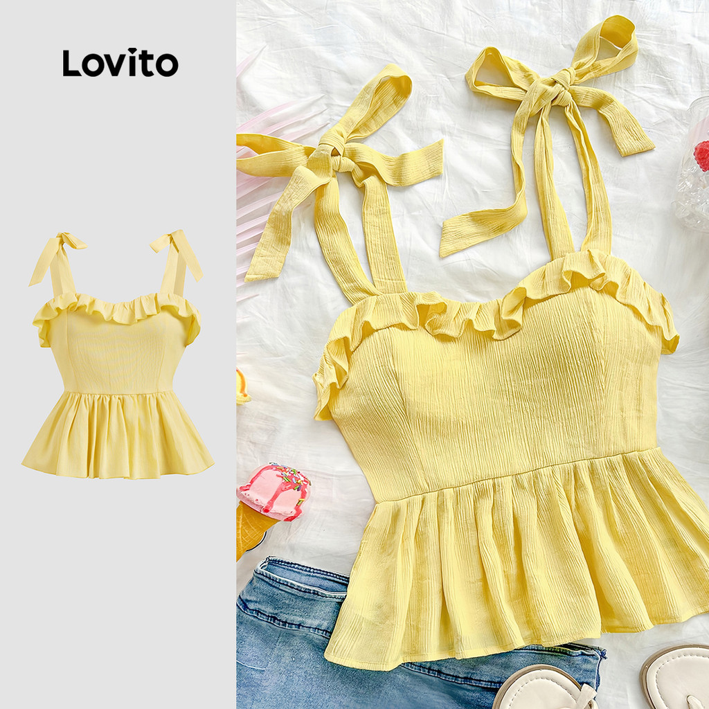 Cute Top Lettuce Trim Summer/Spring Tank Top for Women L129ED018 ...