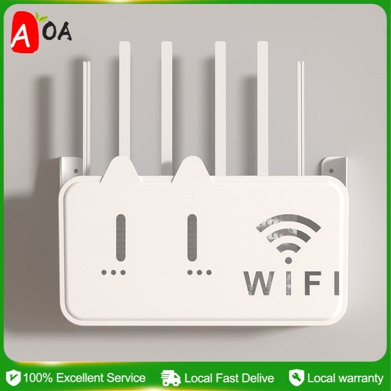 New Invisible Storage Box Wifi Shelf Storage Perforation-Free Router ...