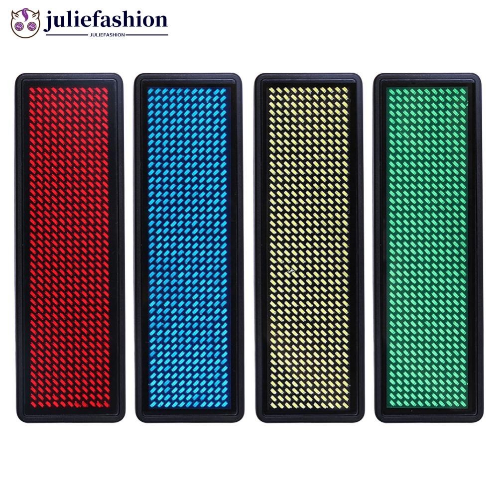Badge LED Défilant Programmables - Écran Scrolling Magnétique Rechargeable 180 MAh, Très Lumineux Jaune, USB, Pour Nom Et Message