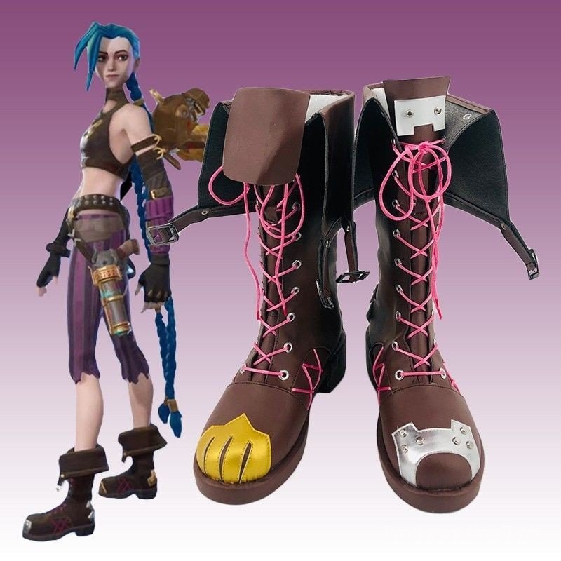 League of Legends The Jinx of Two Cities Jinke Silk COS Shoes cosplay ...