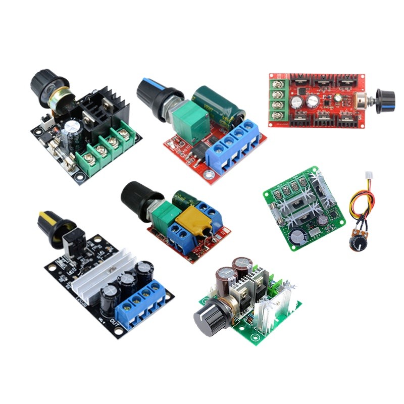 ۞PWM DC motor speed regulator 3V-35V speed control switch board LED ...
