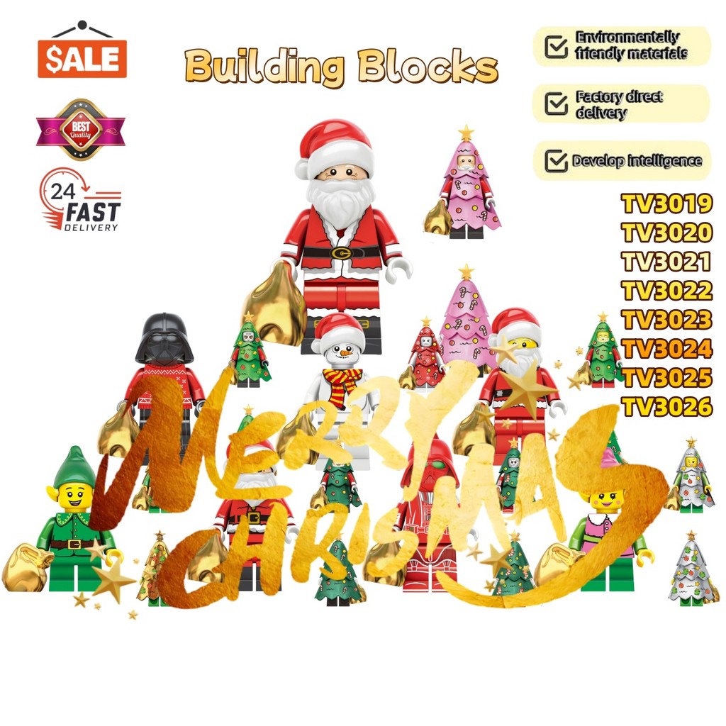 2024 Christmas TV3019-TV3026 Series Holiday Elf Santa Claus Assembled ...