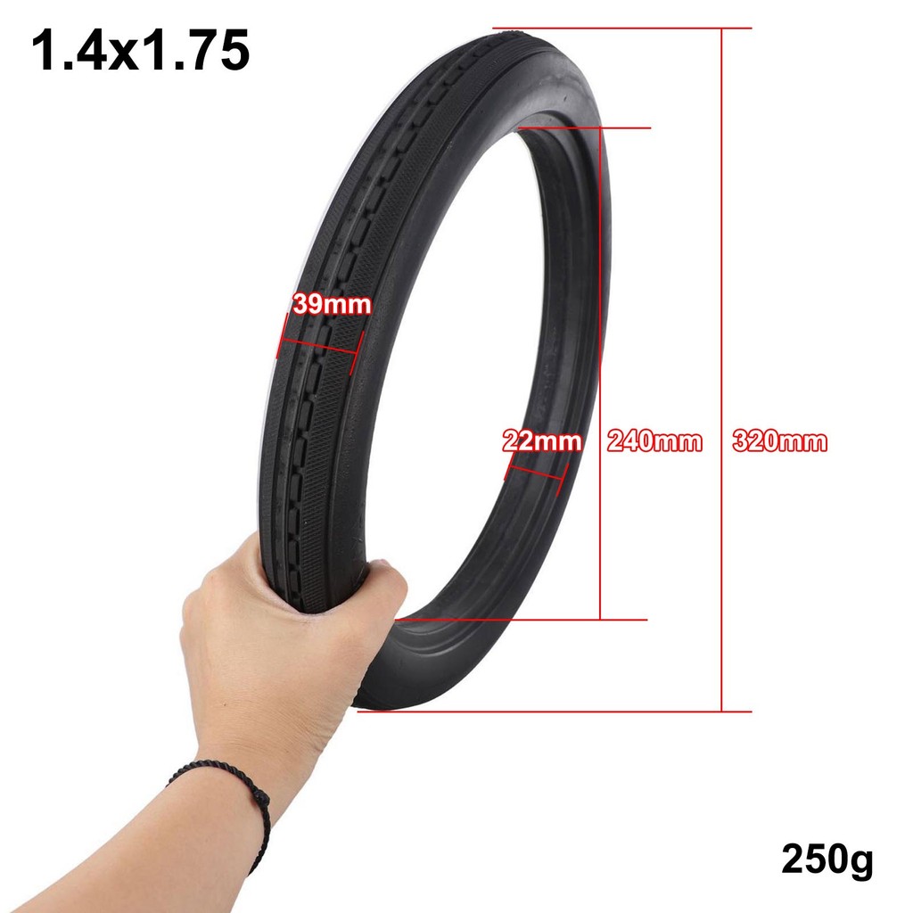 Fashionstyle 14x1.75 Solid Tire Non-inflatable Explosion-proof 14 Inch ...