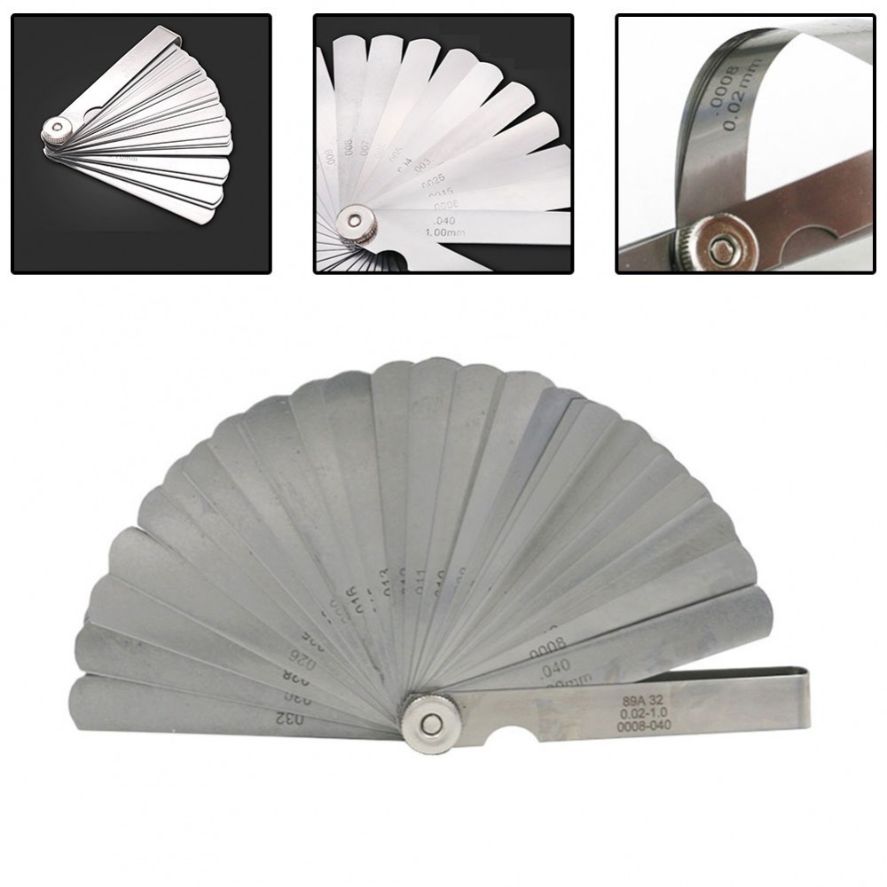 【ONCE+】32 Blades Feeler Gauge Blade Protector Hard To Reach Places For ...
