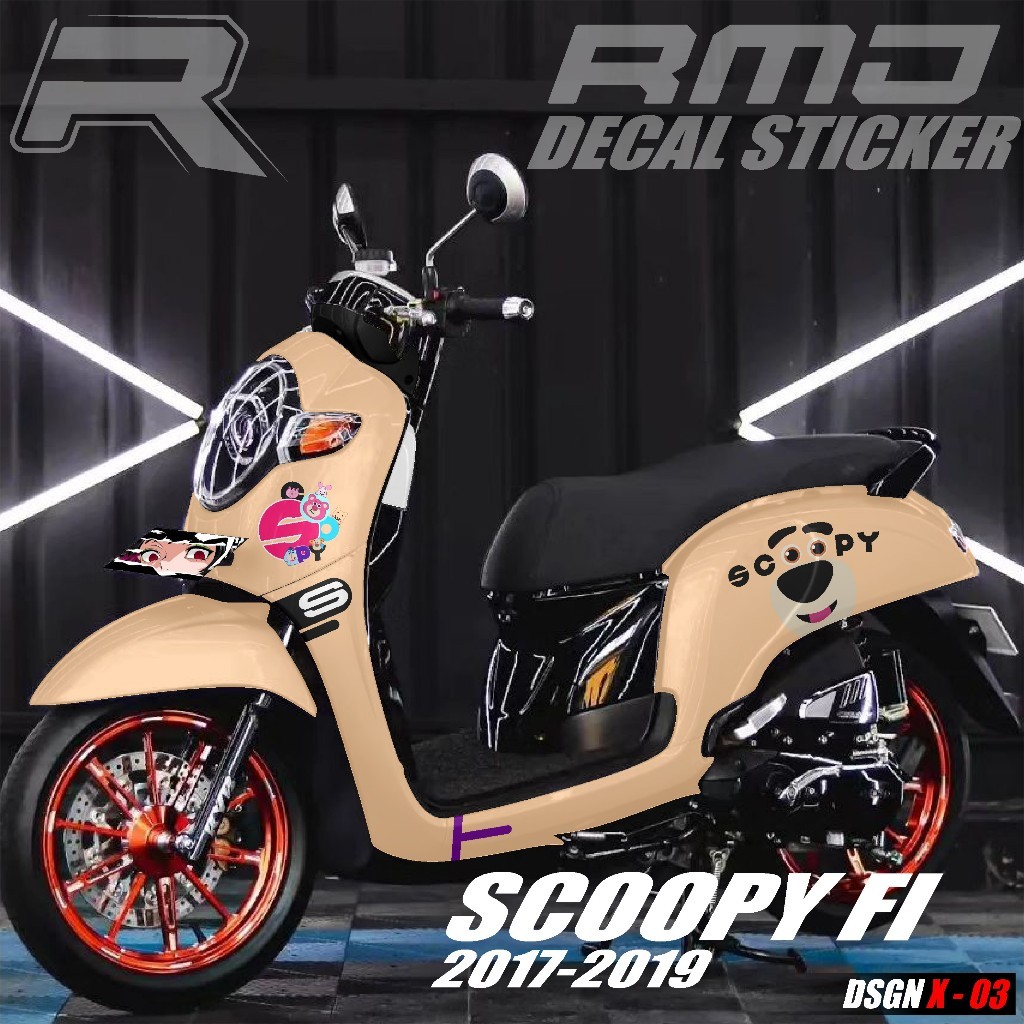 Decal Sticker Scoopy Fi 2017 2018 2019 Full Body Decal Sticker ...