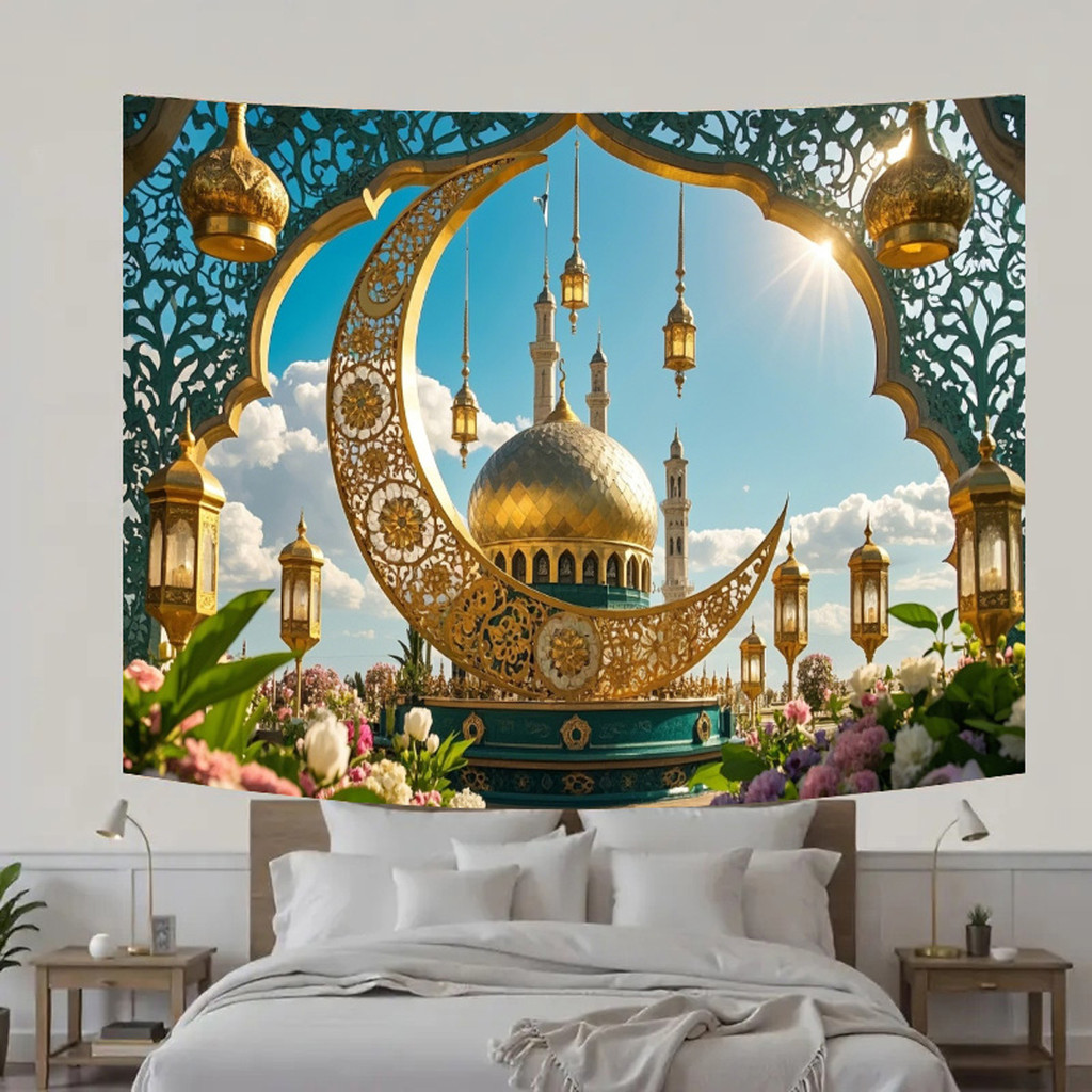 Eid Raya Ramadan Backdrop, 7x5ft/5x3ft Polyester Photography Background ...