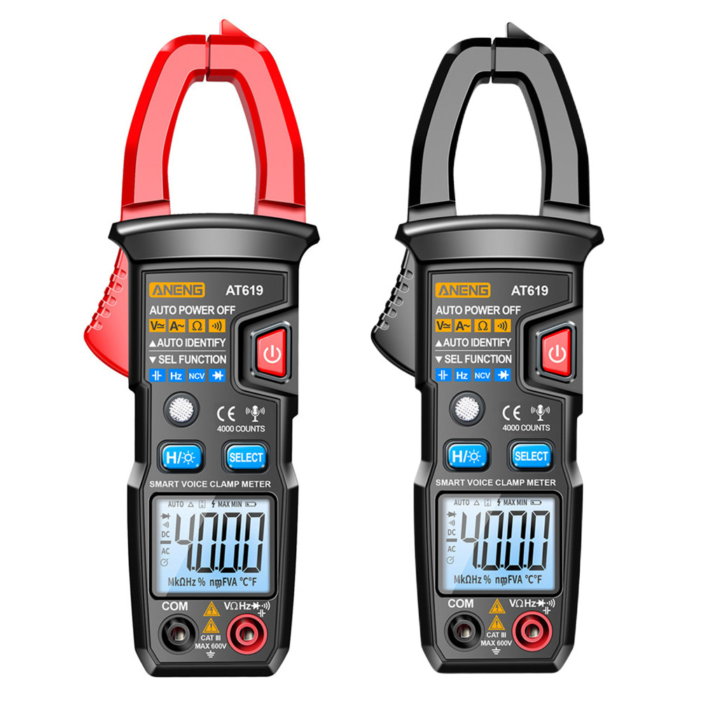 AT619 Ammeter Clamp Meter 4000 Counts Clamp-On Amp Meter Measurement ...