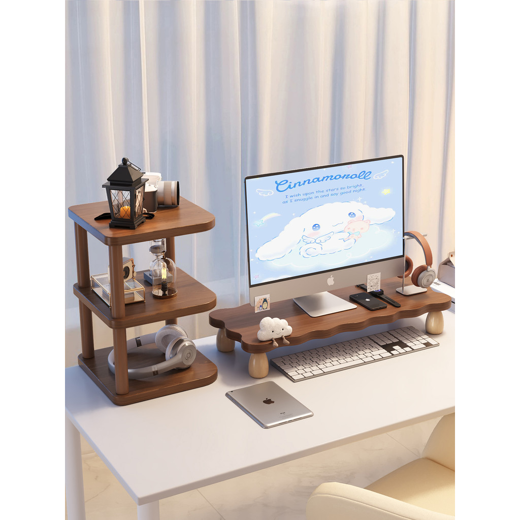 Desktop Computer Riser Monitor Stand Desktop Keyboard Holder Display ...