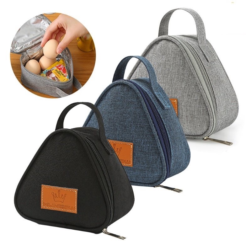 Mini Triangle Insulation Bag Aluminum Foil Thermal Cooler Lunch Tote ...