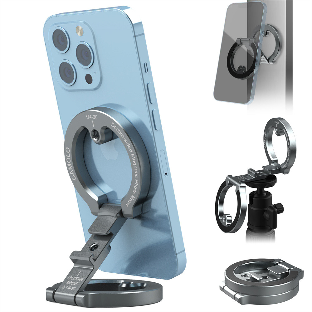CAMOLO Dual-Sided Magnetic Phone Holder w ColdShoe 1/4