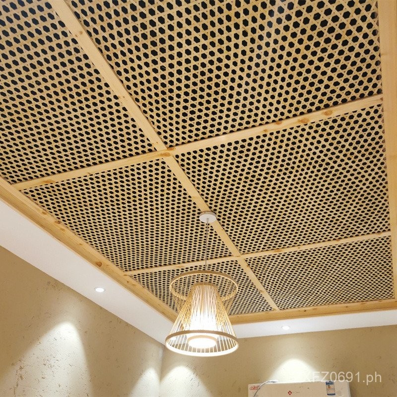 Renovation Carbonized Ceiling Bamboo Weaving Decoration Bamboo Mat Tea ...