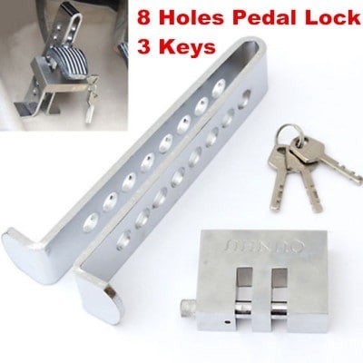 Simple Anti-Theft Car Padlock Safety Lock, Clutch & Brake Pedal | IFN ...