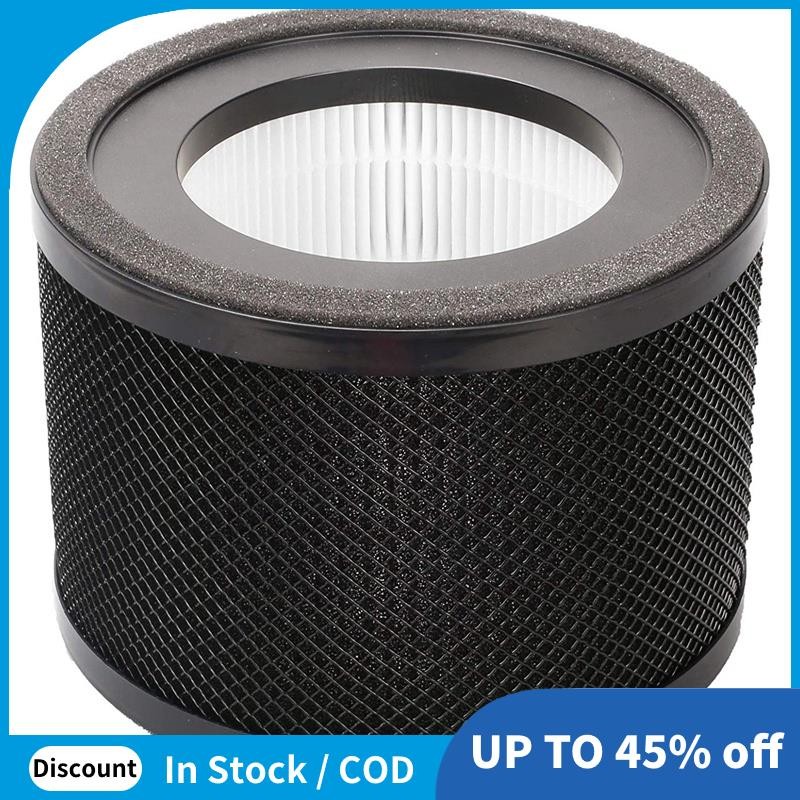 2 Pack HEPA Replacement Filter, Compatible with TaoTronics TT- AP001 and VAVA VA-EE014, 3-in-1 HEPA and Activated Carbon Filter