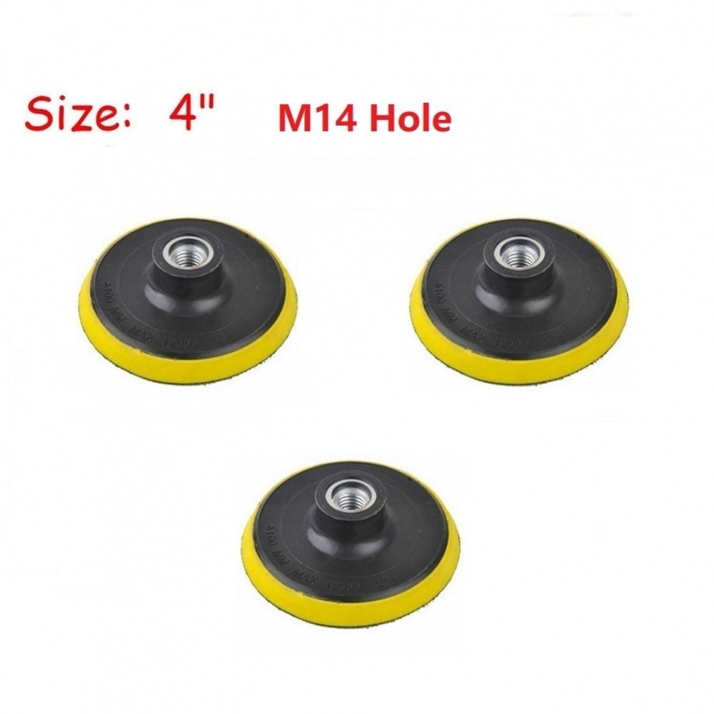Heavy Duty 3pc 4 inch 125mm Backing Pad Disc for Sander Angle Grinder ...