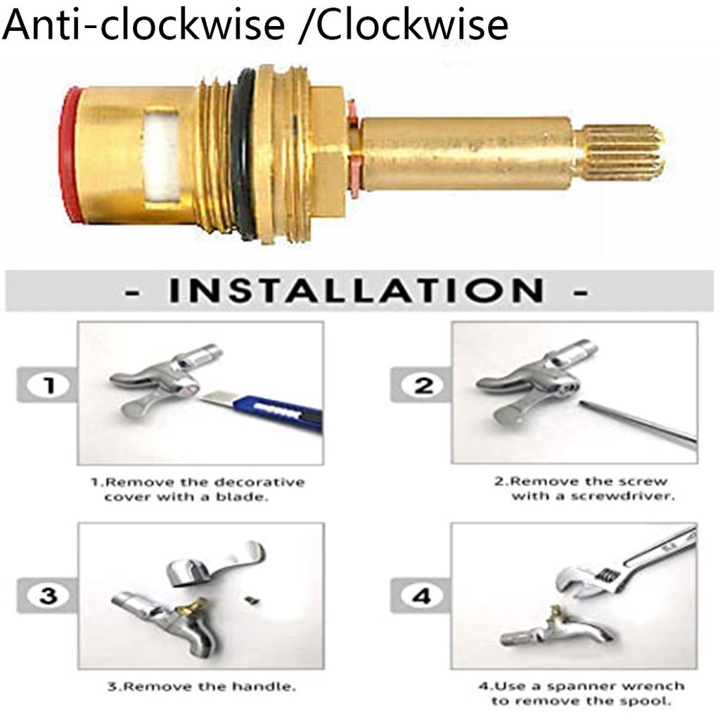 ⭐ Hot selling ⭐Shower Bath Tap valve Cartridge Quarter Turn flow Long