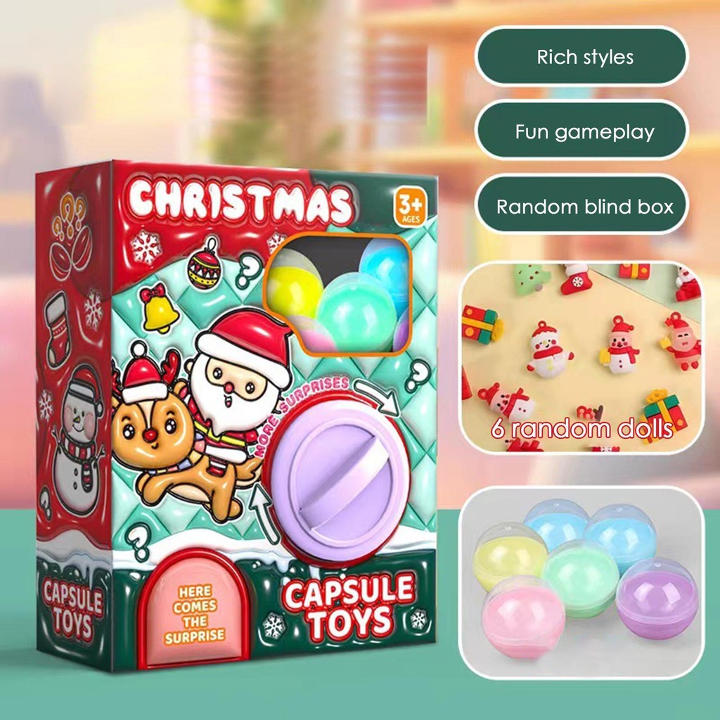 Christmas Egg Toys Christmas Vending Device Safe Candy Dispenser with 6 ...