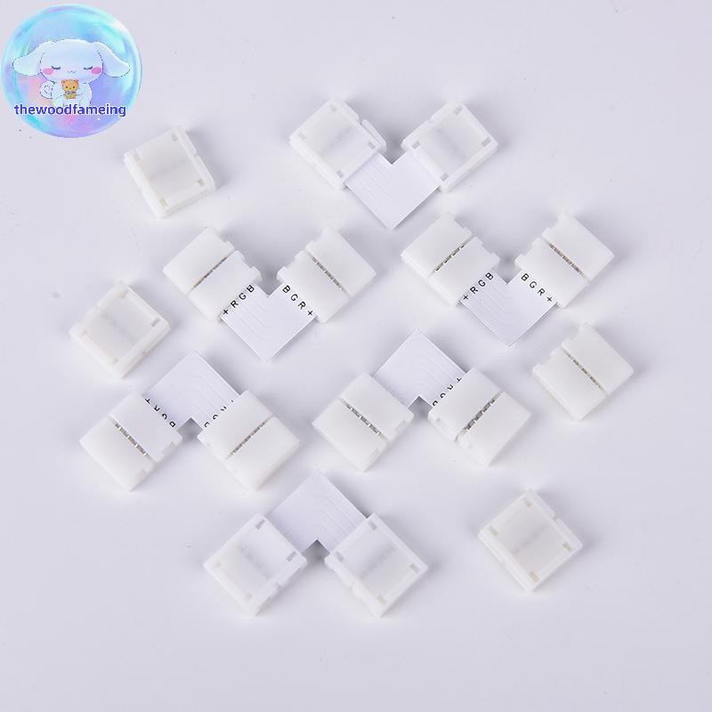 thewoodfameing 10 PCS Mini 4-PIN RGB Connector Adapter For RGB 5050 LED ...