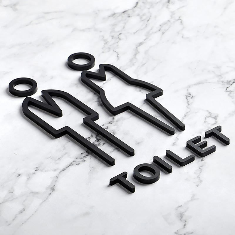 GMARTY Acrylic Washroom Sign Plate Customized WC Door Wall Label ...
