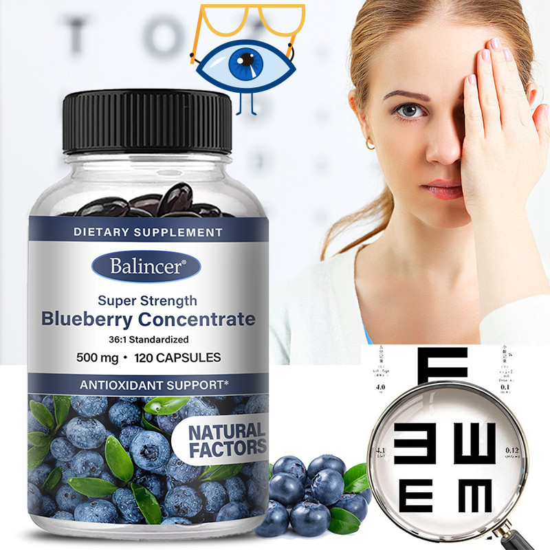 Concentrated Blueberry Extract Supplement-500MG Antioxidant, Protect ...