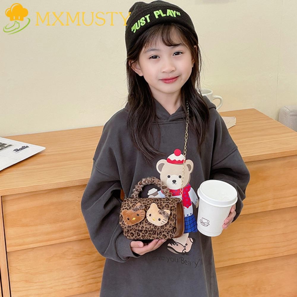 MXMUSTY Leopard Print Bag, Bow Kitty Cat Labubu Crossbody Bag, Creative ...