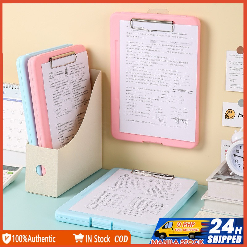 Flat File Folder with Document Clip 2-in-1 Test Paper A4 Documents ...