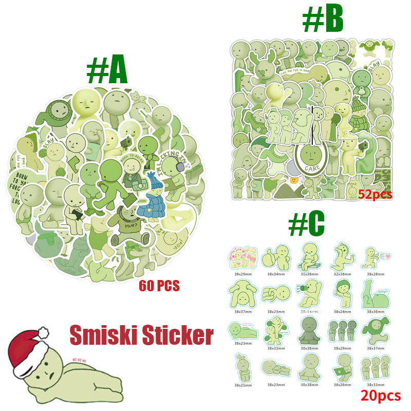 2025 Smiski Sticker Waterproof Vinyl 60 PCS Smiski Stickers DIY Cute ...