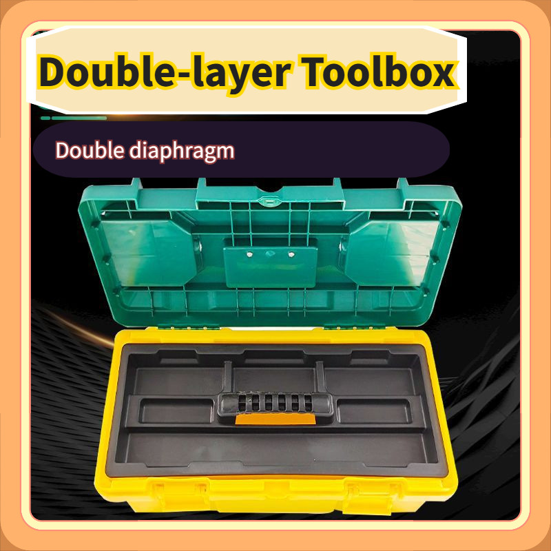 Double-layer Toolbox Convenient Portable Toolbox Large ...